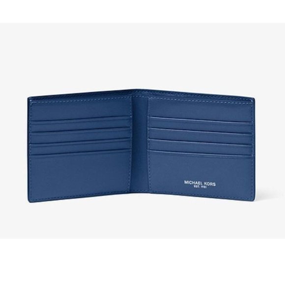 Michael Kors Harrison Crosshatch Leather Rfid Billfold Wallet - Picture 3 of 9